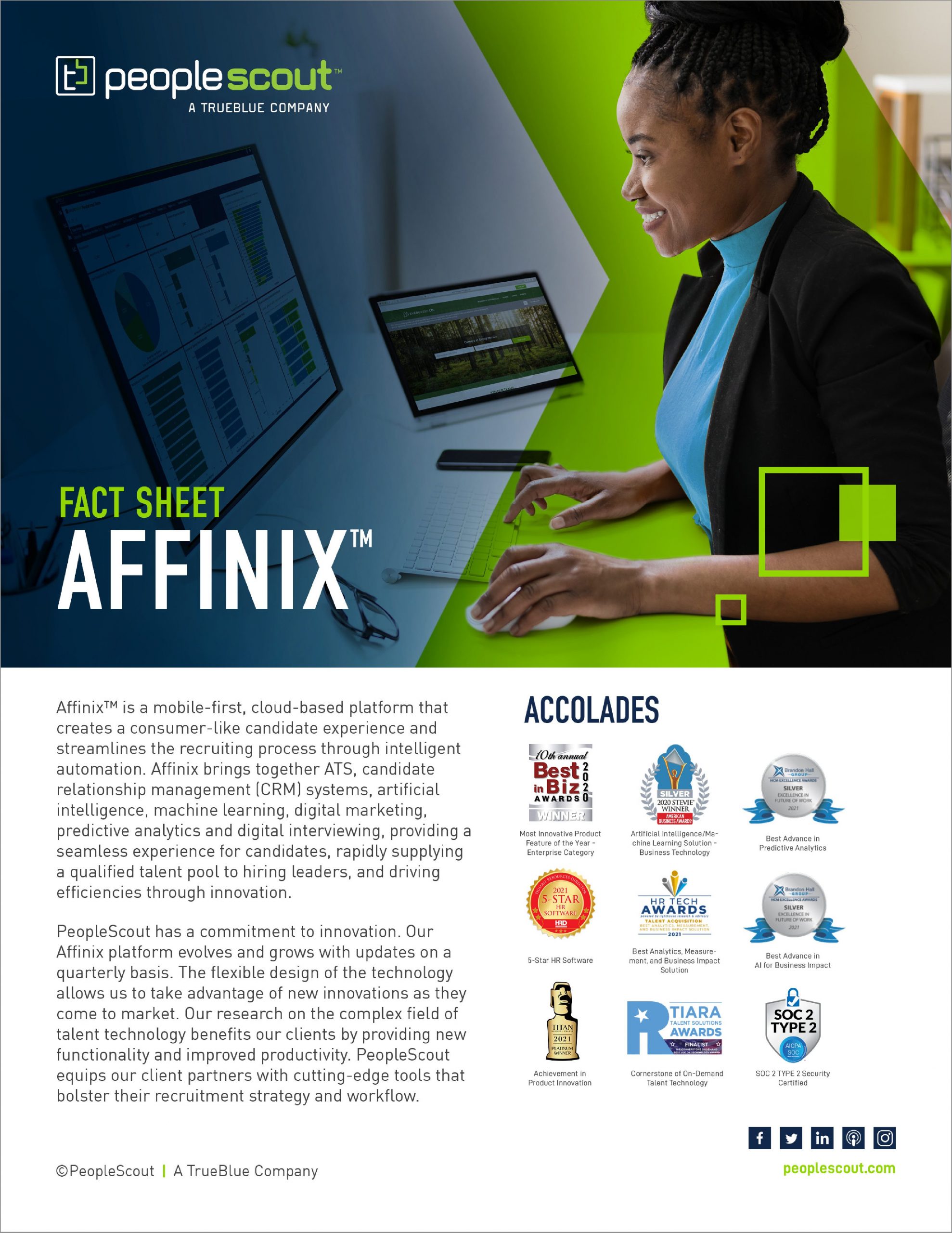 PeopleScout's Affinix Recruiting Tech PeopleScout Fact Sheet