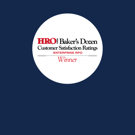 14-time Leader in HRO Today’s annual RPO Baker’s Dozen Customer Satisfaction Ratings